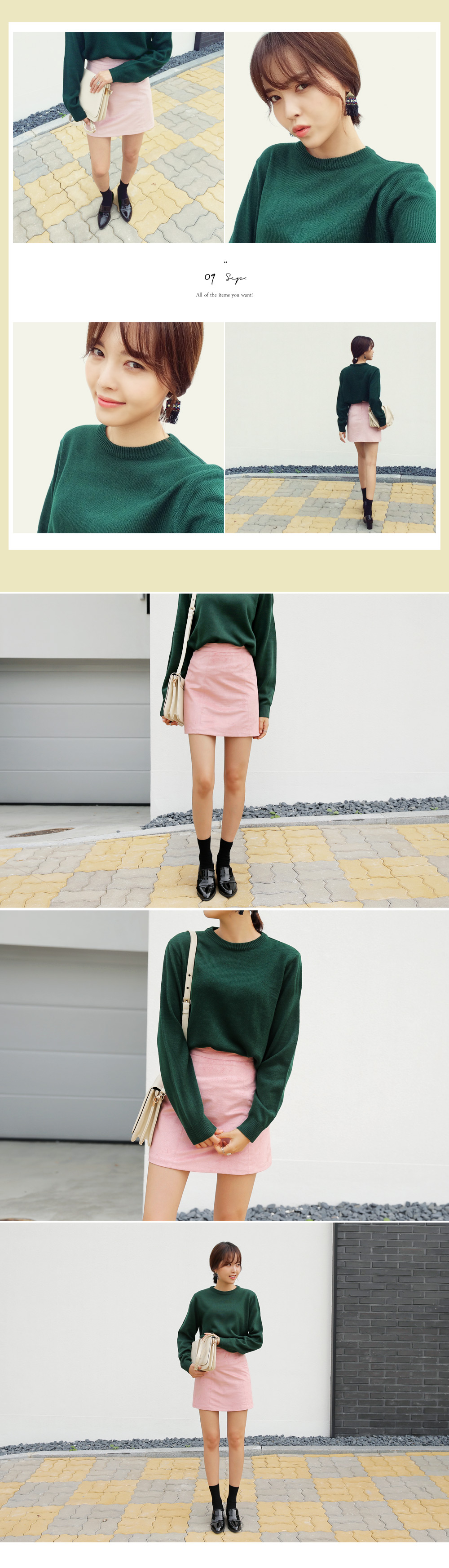 クルーネックオーバーフィットニットトップス・全10色 | DHOLIC | 詳細画像6