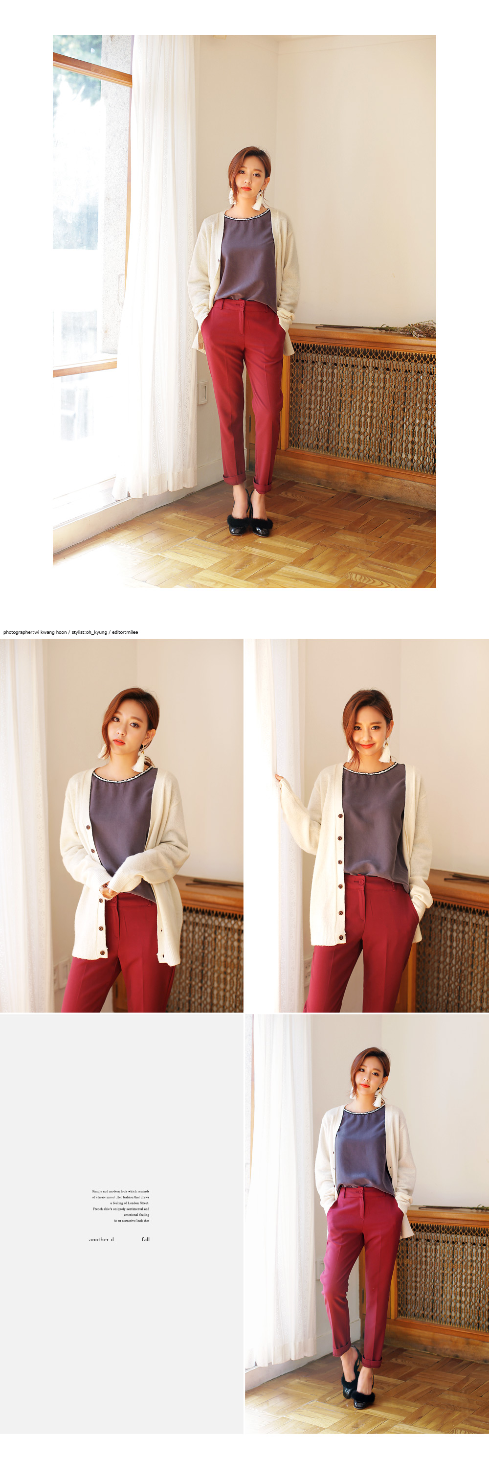 エスニックテープラインクルーネックブラウス・全3色 | DHOLIC | 詳細画像8