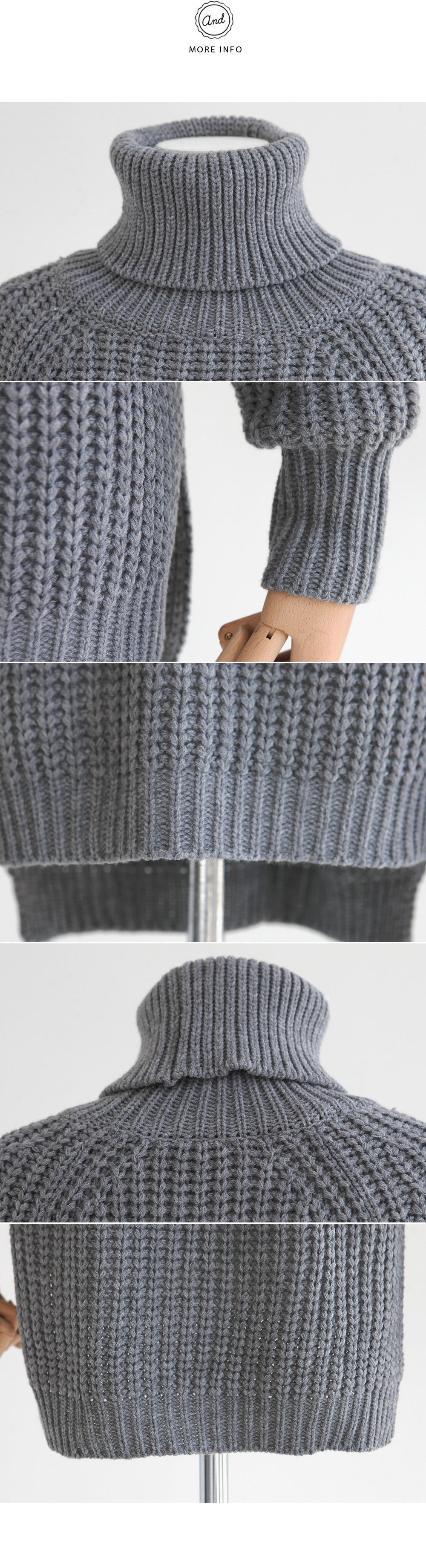 ラグランスリーブタートルネックセーター・全3色 | DHOLIC | 詳細画像7