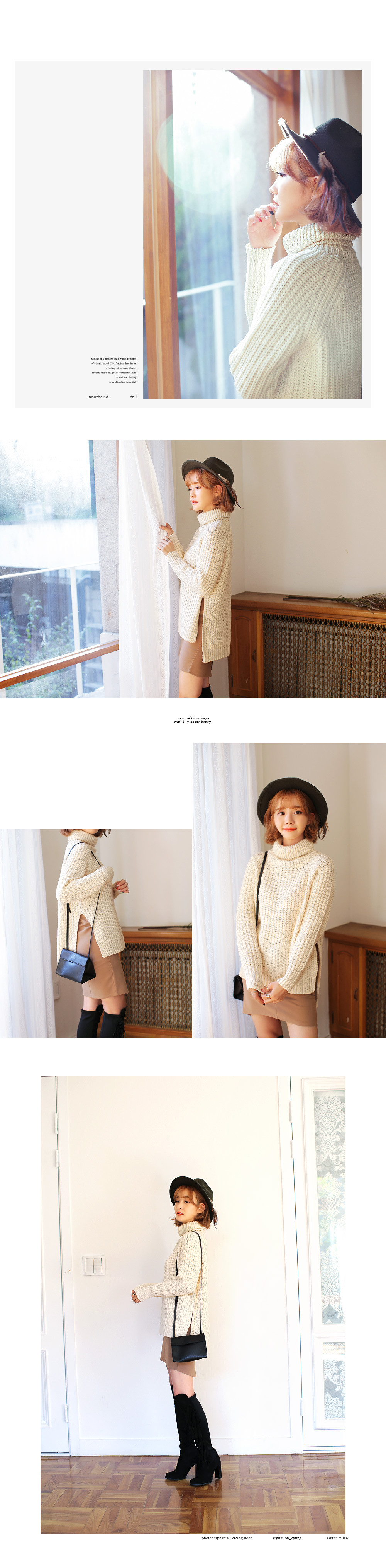 ラグランスリーブタートルネックセーター・全3色 | DHOLIC | 詳細画像2