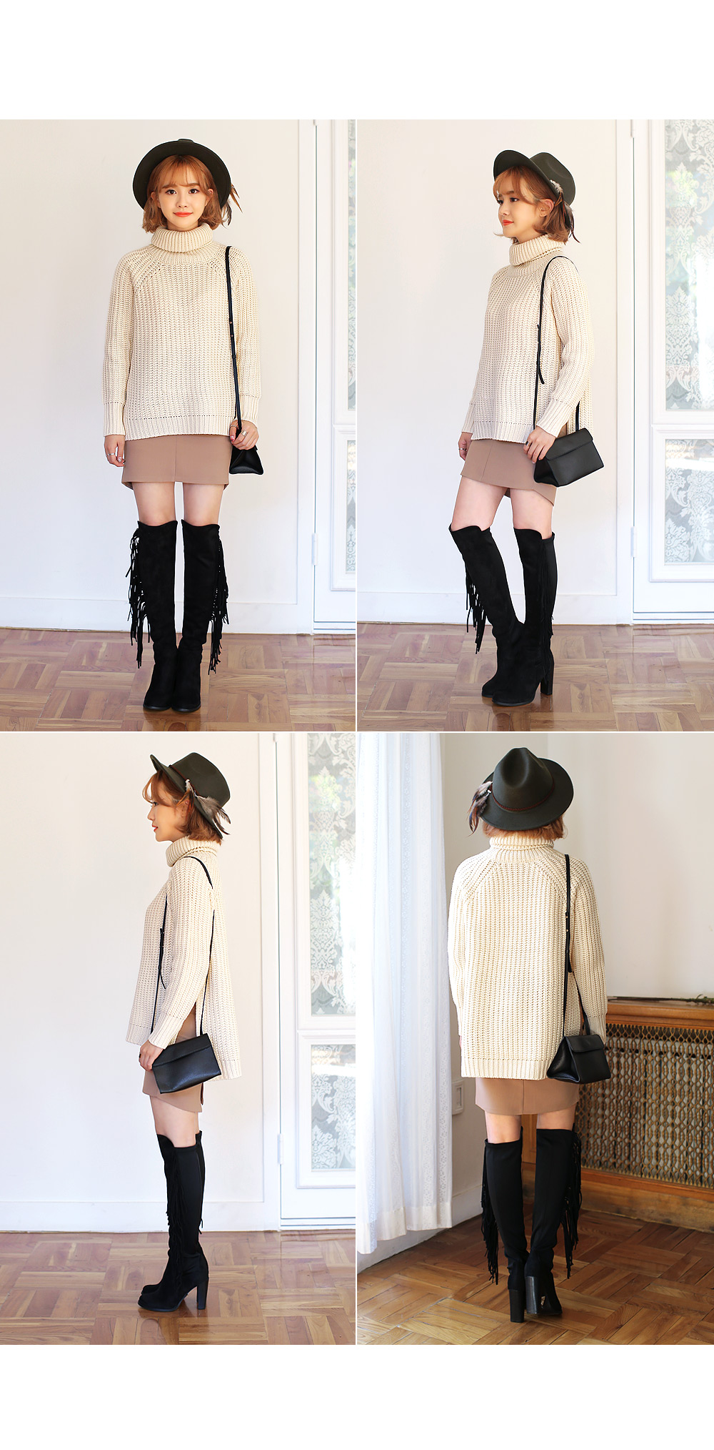 ラグランスリーブタートルネックセーター・全3色 | DHOLIC | 詳細画像6