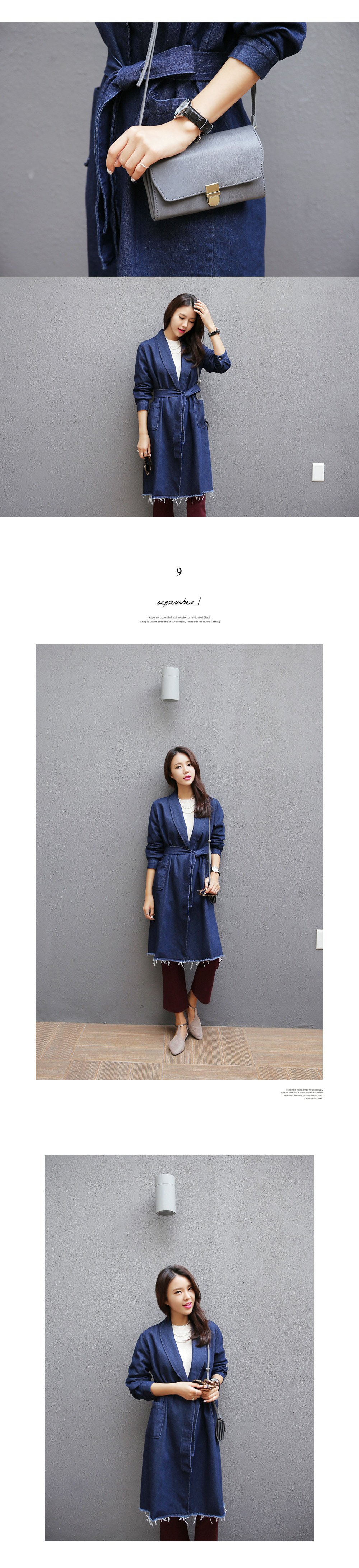 切りっぱなしデニムコーディガン・全2色 | DHOLIC | 詳細画像3