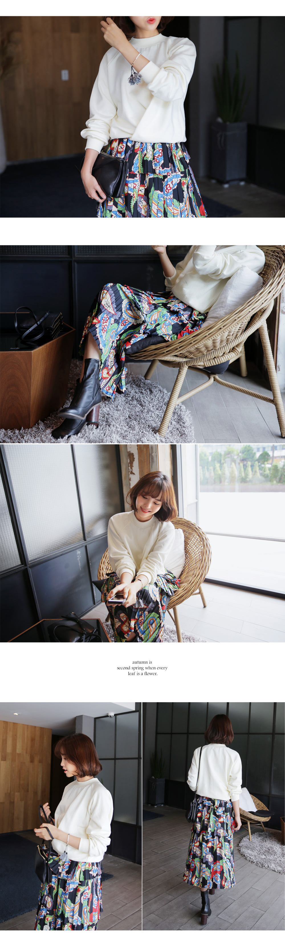 <font color=red><b>**雑誌Seventeen5月号掲載**</b></font>ドレープヘムデザインモックネックスウェット・全4色 | DHOLIC | 詳細画像4