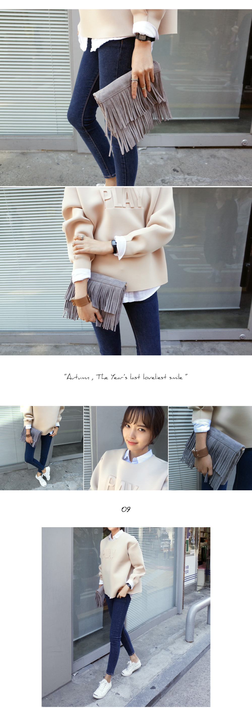 フリンジティアードクラッチバッグ・全5色 | DHOLIC | 詳細画像7