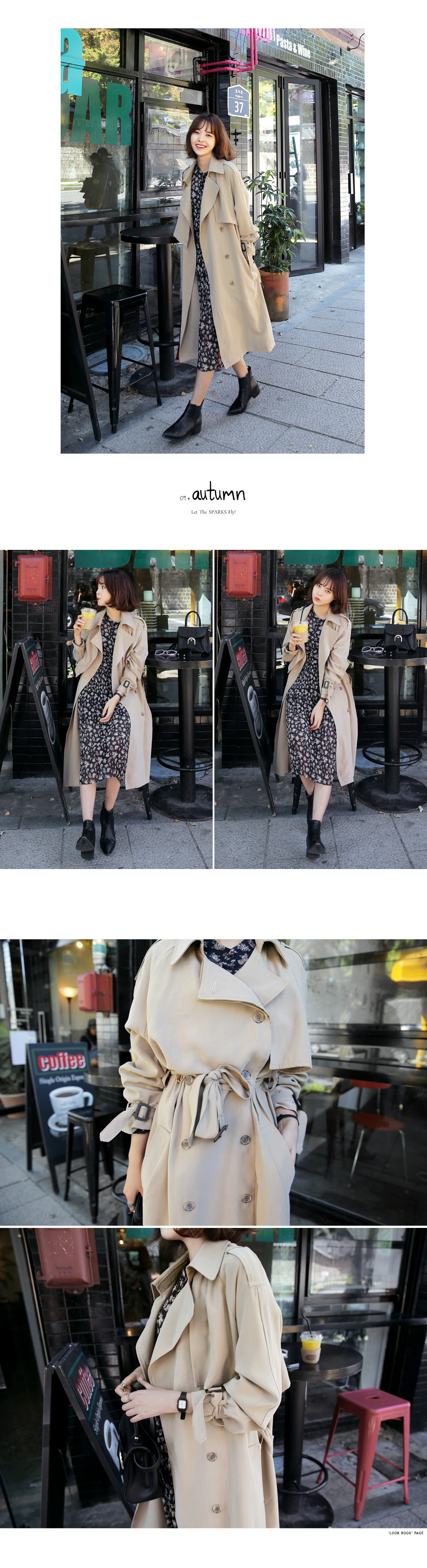 フラワーパターンバンドカラープリーツワンピース・全2色 | DHOLIC | 詳細画像5