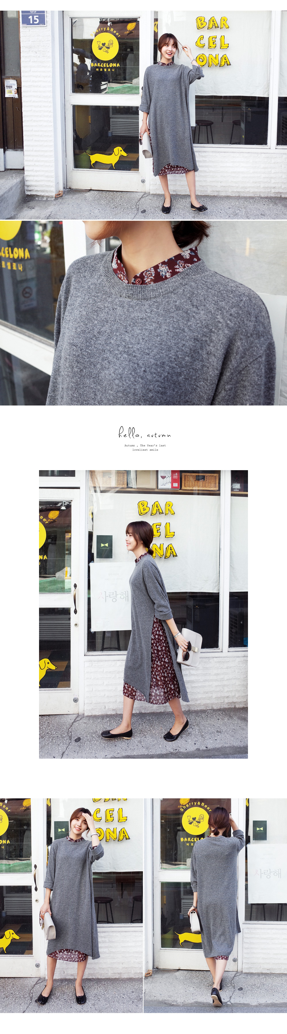 フラワーパターンバンドカラープリーツワンピース・全2色 | DHOLIC | 詳細画像8