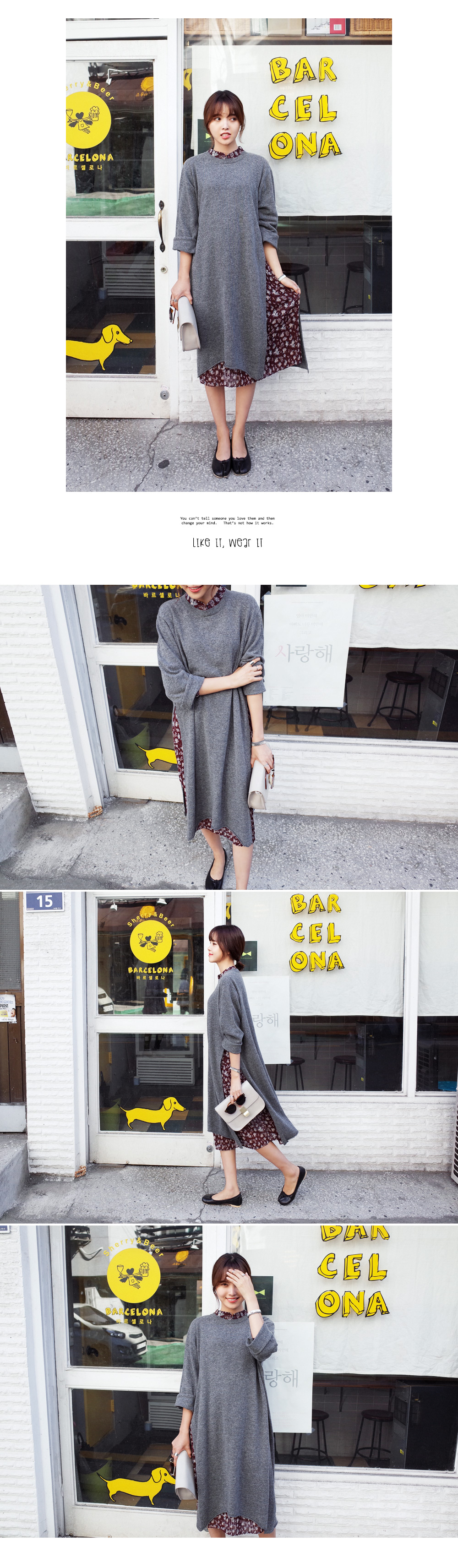 フラワーパターンバンドカラープリーツワンピース・全2色 | DHOLIC | 詳細画像9