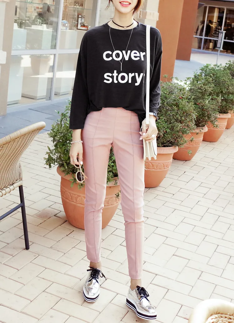 ピンタックスキニーカラーパンツ・全6色 | DHOLIC | 詳細画像1