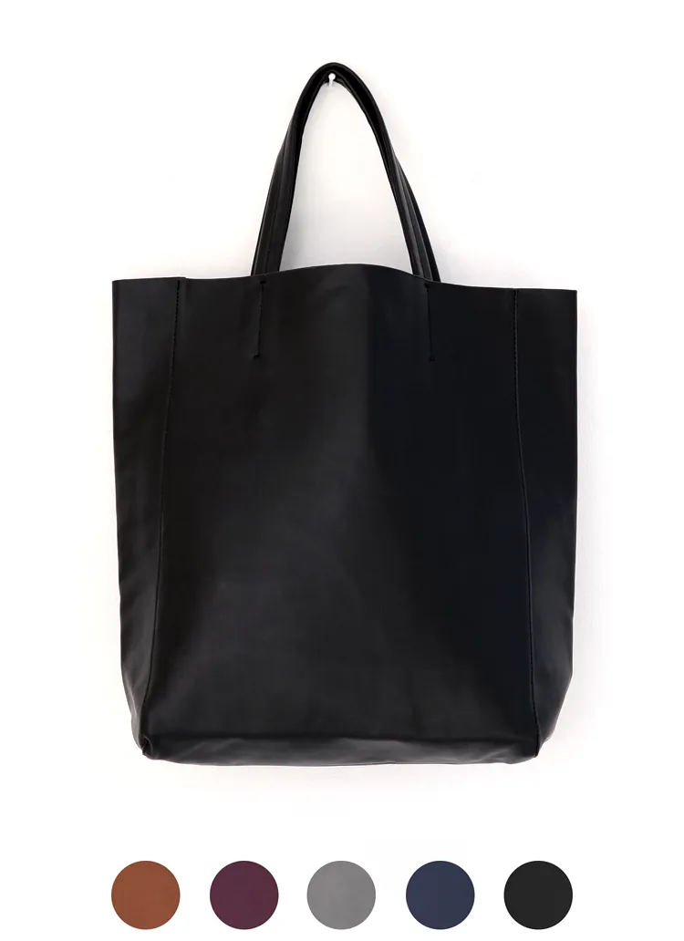 フェイクレザーアウトステッチングトートバッグ・全5色 | DHOLIC | 詳細画像1