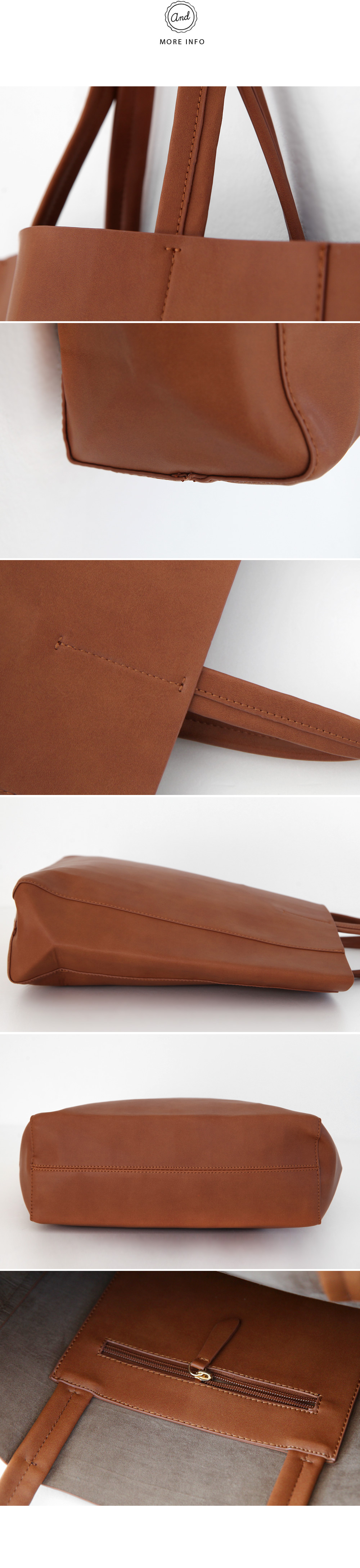 フェイクレザーアウトステッチングトートバッグ・全5色 | DHOLIC | 詳細画像12