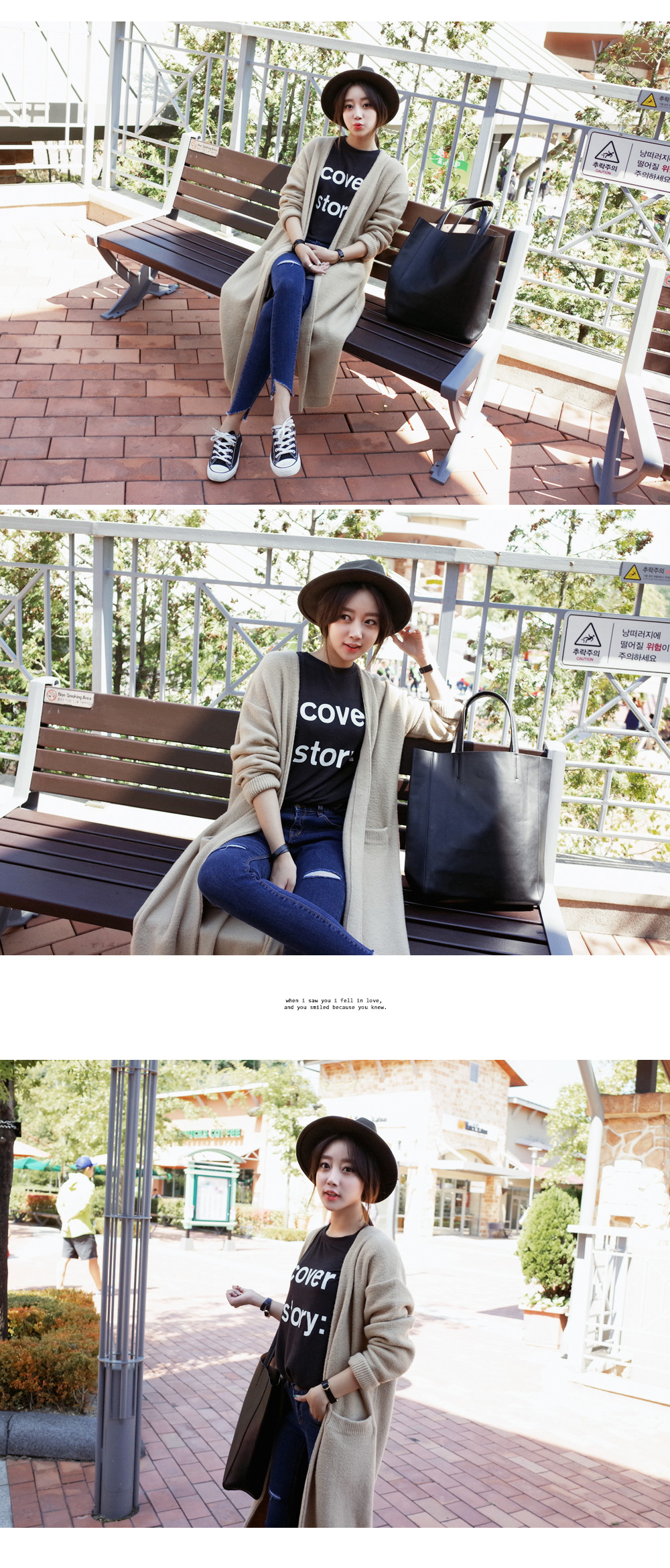 フェイクレザーアウトステッチングトートバッグ・全5色 | DHOLIC | 詳細画像11