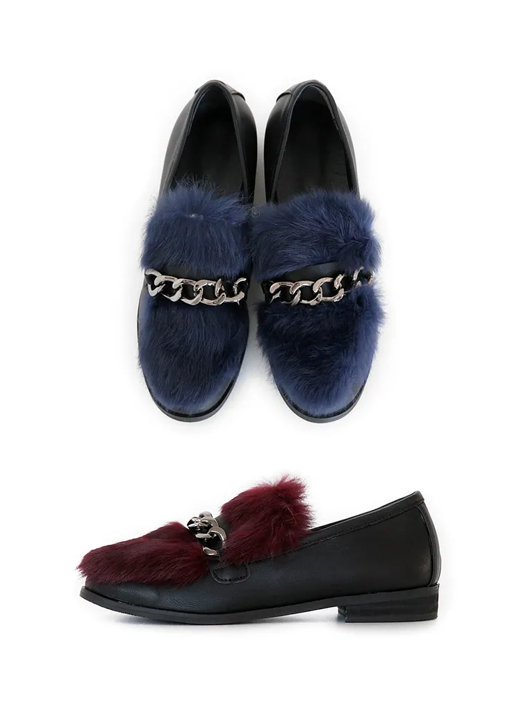 ラビットミックスファーチェーンローファー・全3色 | DHOLIC | 詳細画像1