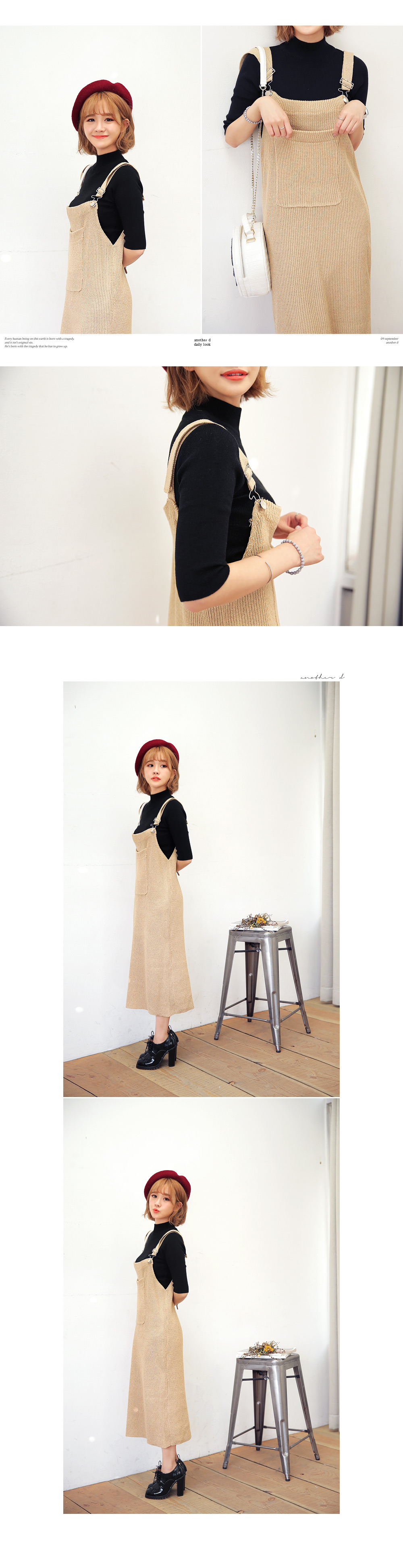 サスペンダーリブニットワンピース・全2色 | DHOLIC | 詳細画像5