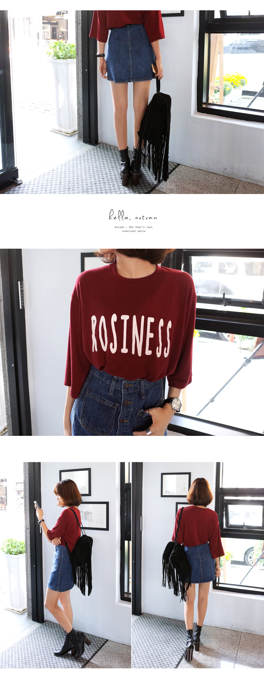 ROSINESSレタリングボックスカットソー・全2色 | DHOLIC | 詳細画像5