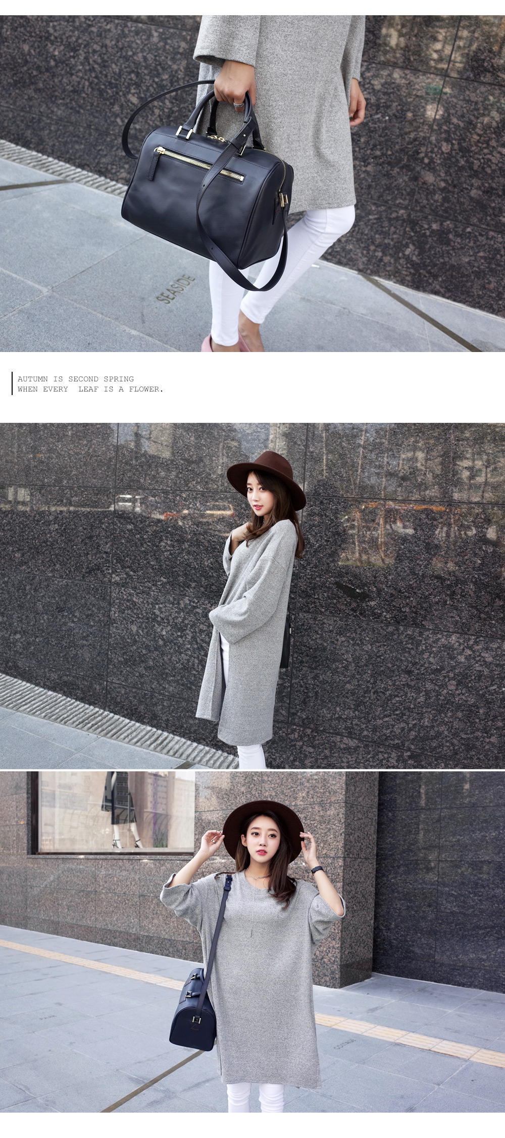 ディープスリットクルーネックリラックスニット・全3色 | DHOLIC | 詳細画像4