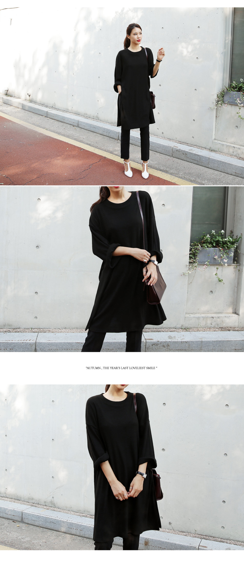 ディープスリットクルーネックリラックスニット・全3色 | DHOLIC | 詳細画像8