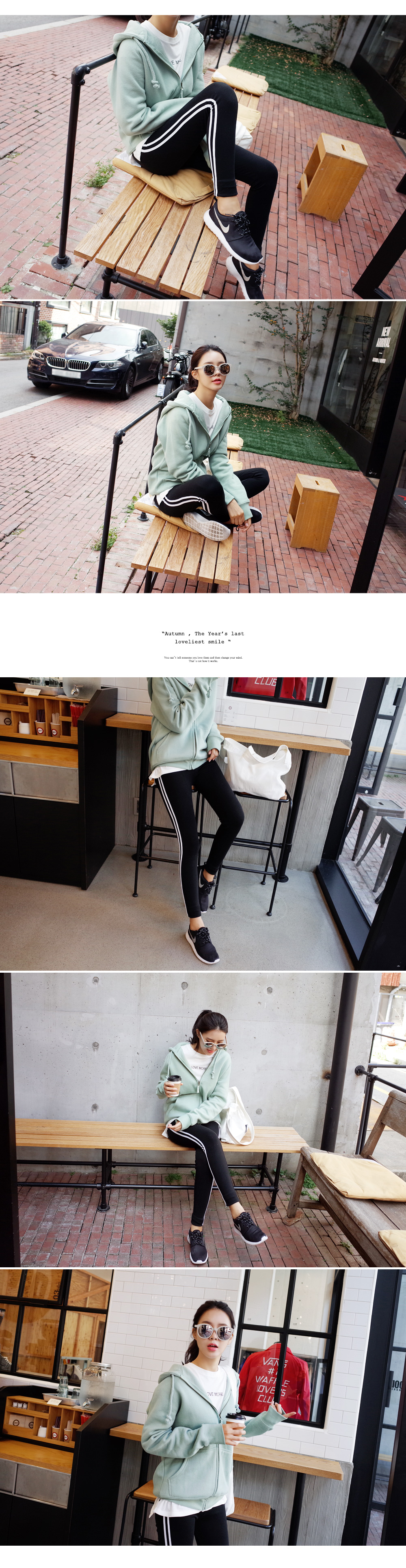 ラインポイント裏起毛レギンスパンツ・全1色 | DHOLIC | 詳細画像8