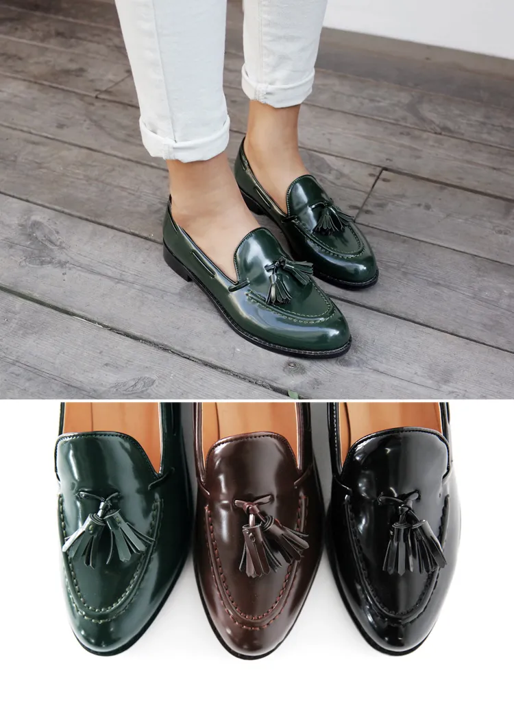 エナメル調ディープカラータッセルローファー・全3色 | DHOLIC | 詳細画像1