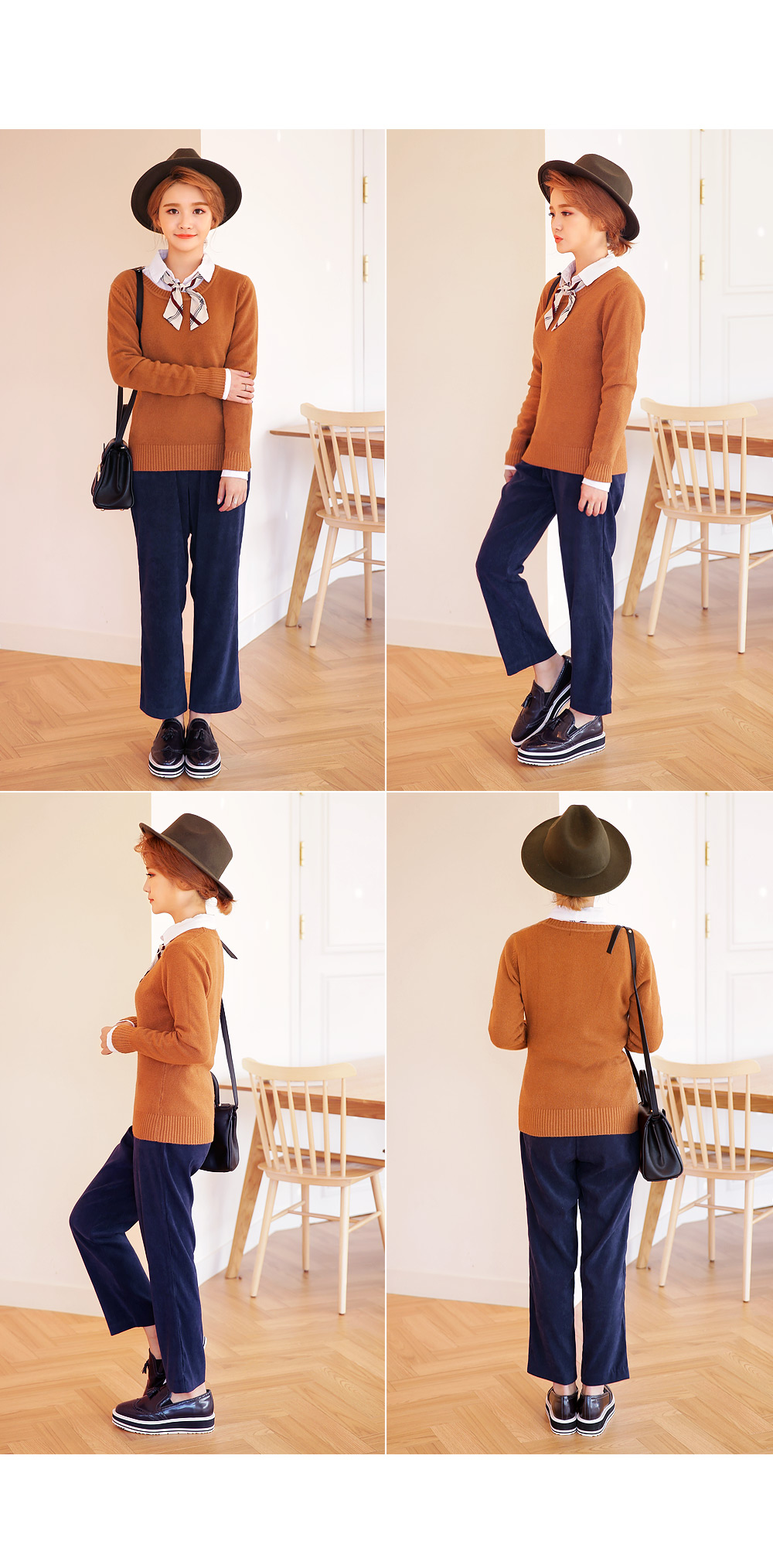 ラウンドネックベーシックニットトップス・全4色 | DHOLIC | 詳細画像8