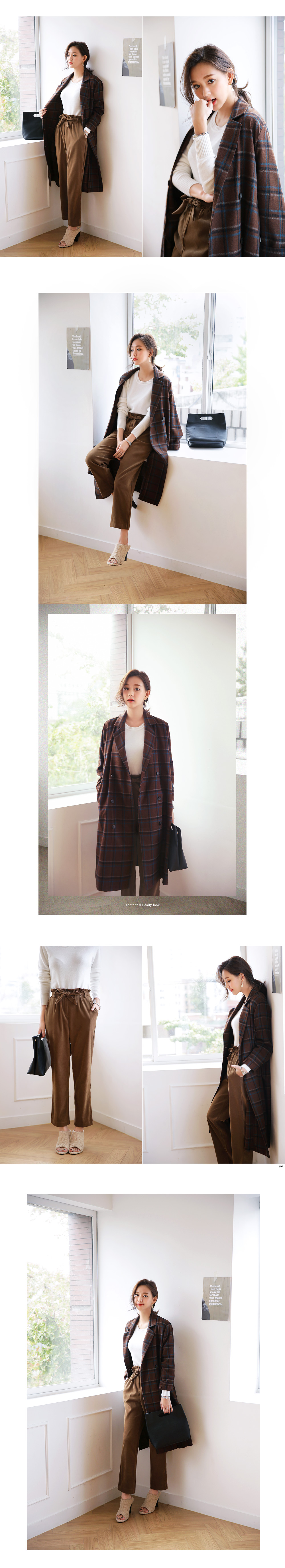 <font color=red><b>**雑誌Seventeen3月号/mer2月号掲載**</b></font>タータンチェックロングジャケット・全3色 | DHOLIC | 詳細画像3