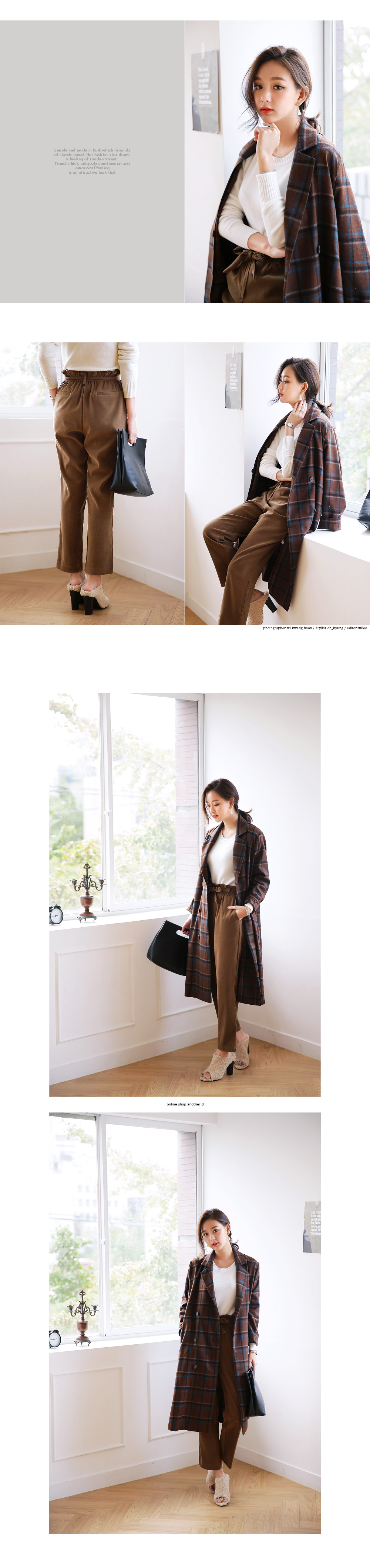 <font color=red><b>**雑誌Seventeen3月号/mer2月号掲載**</b></font>タータンチェックロングジャケット・全3色 | DHOLIC | 詳細画像4