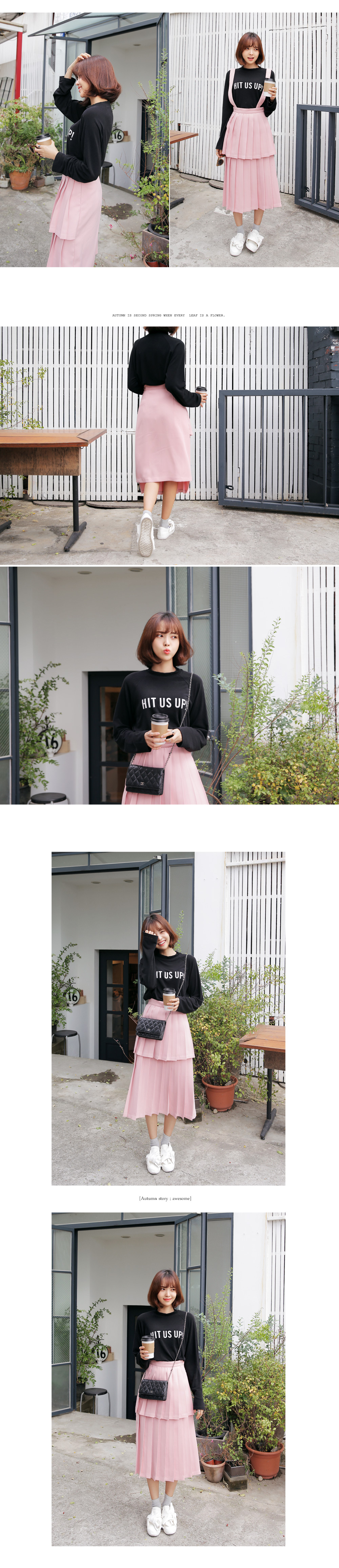 フロントティアードプリーツデザインミモレ丈スカート・全2色 | DHOLIC | 詳細画像5