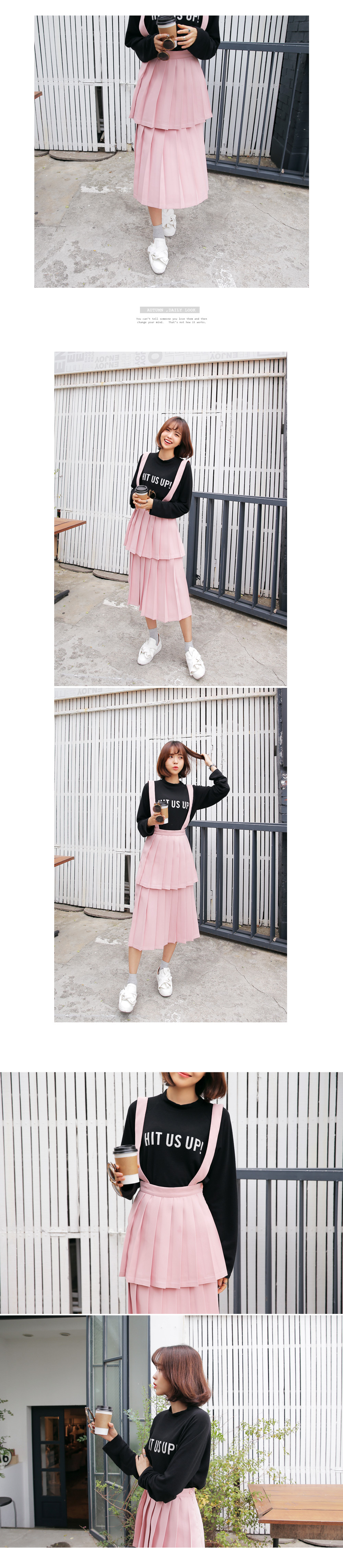 フロントティアードプリーツデザインミモレ丈スカート・全2色 | DHOLIC | 詳細画像6