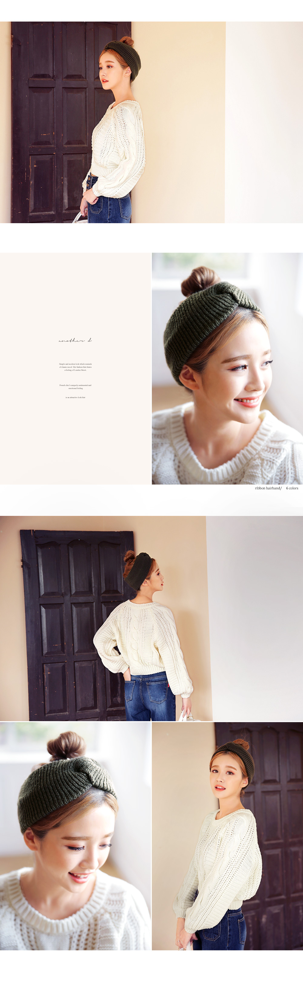 <font color=red><b>**雑誌mer5月号/mer3月号掲載**</b></font>リボンニットヘアバンド・全6色 | DHOLIC | 詳細画像4