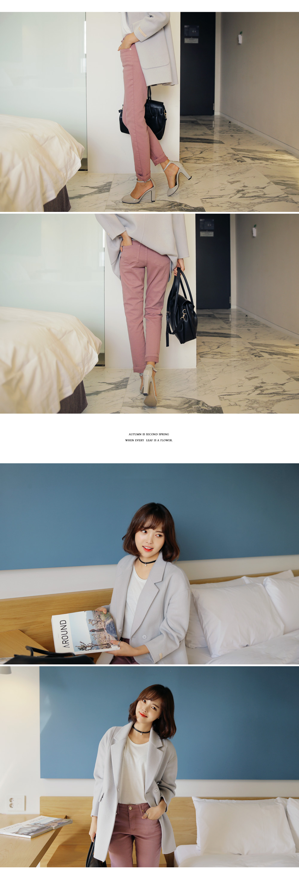 <font color=red><b>**雑誌mina3月号/mer2月号掲載**</b></font>セミストレートカラーパンツ・全5色 | DHOLIC | 詳細画像5