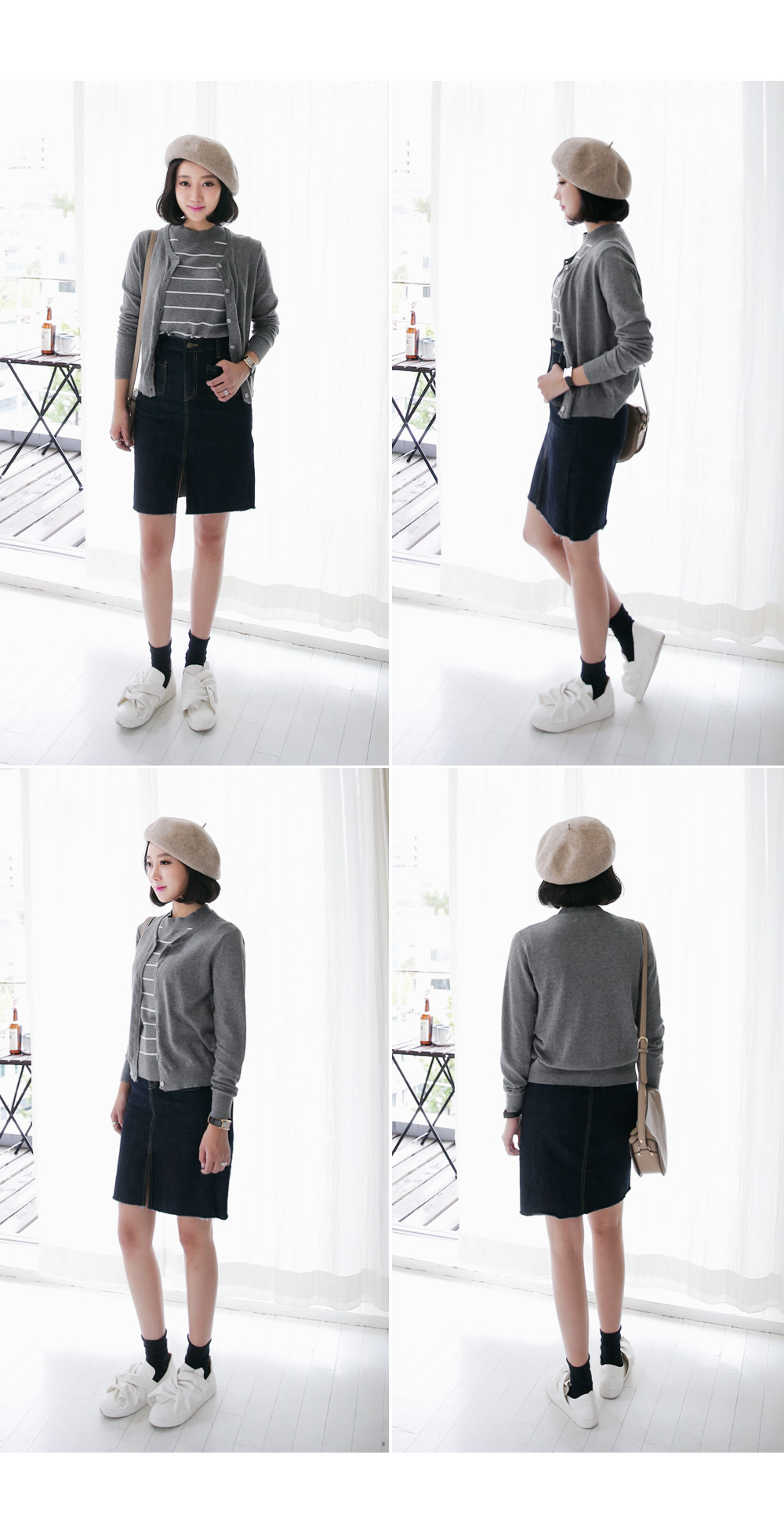 ボーダーニットトップス&ニットカーディガンセット・全2色 | DHOLIC | 詳細画像11