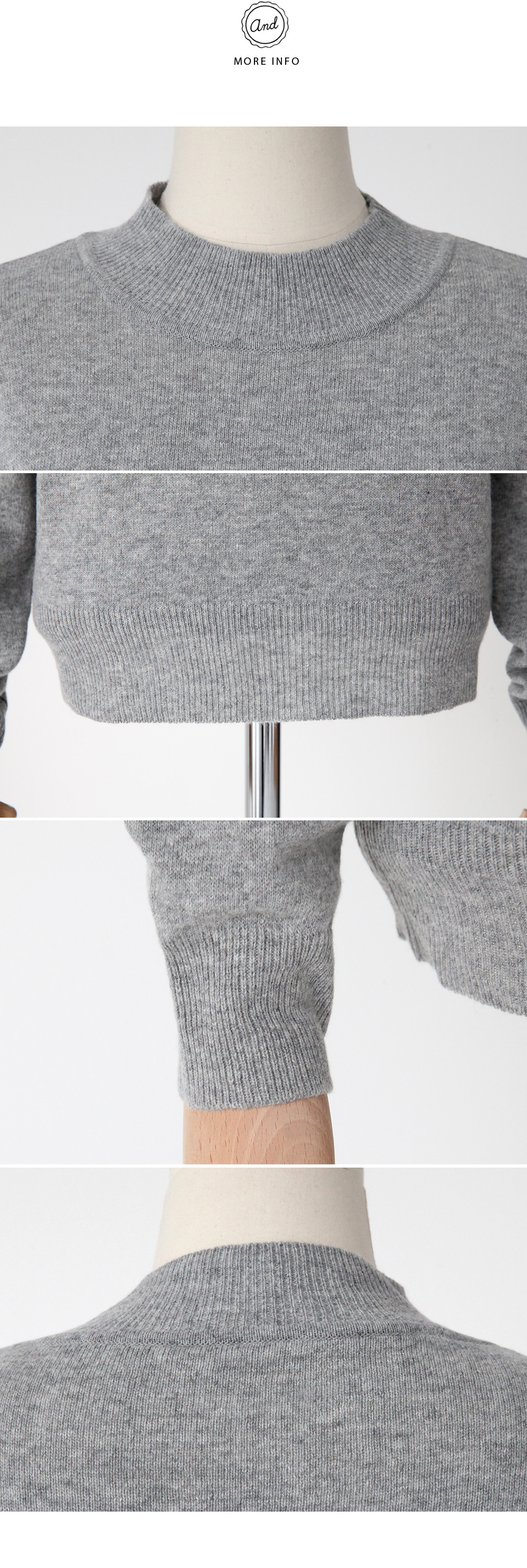 モックネックベーシックニットトップス・全4色 | DHOLIC | 詳細画像15