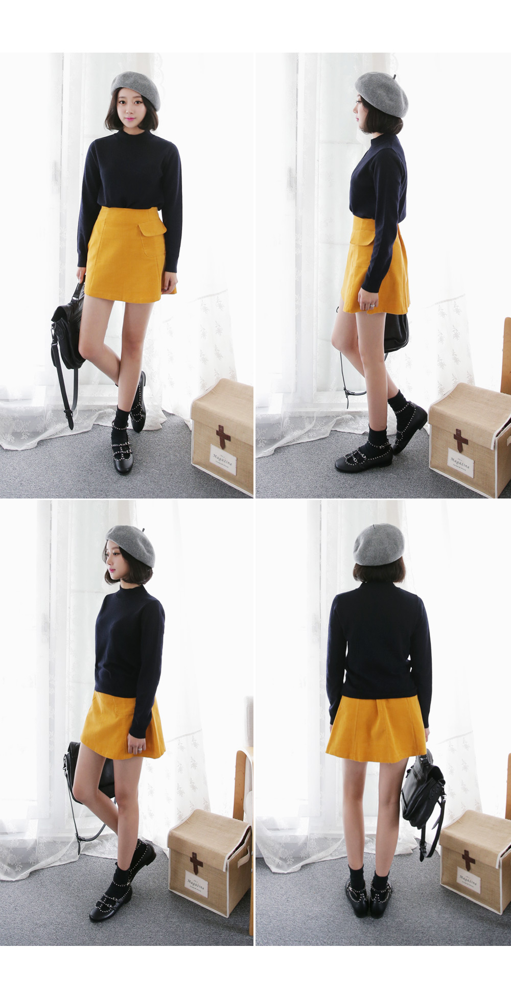 モックネックベーシックニットトップス・全4色 | DHOLIC | 詳細画像14