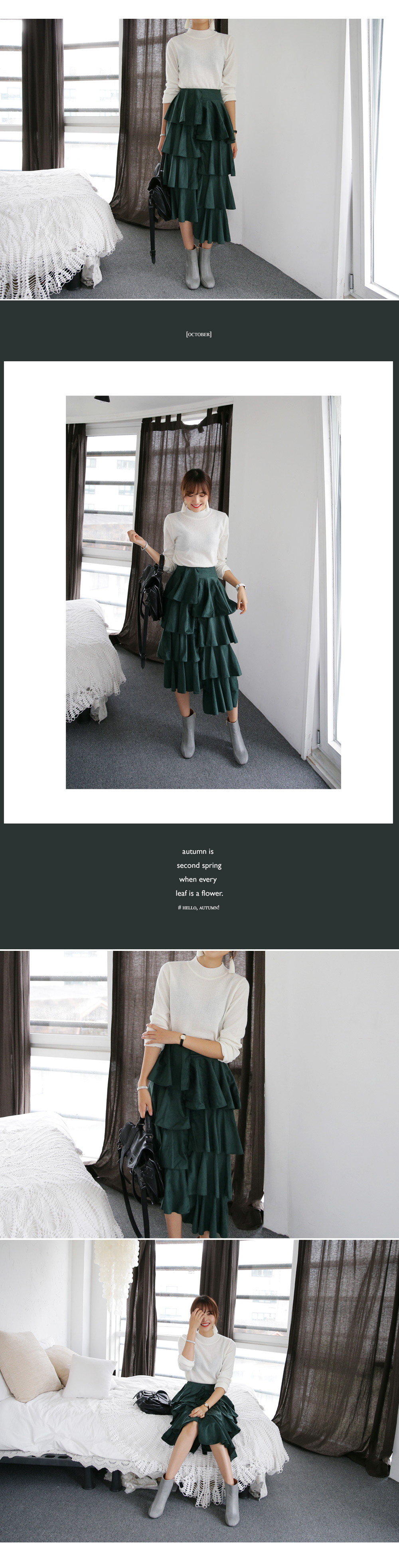 モックネックベーシックニットトップス・全4色 | DHOLIC | 詳細画像3