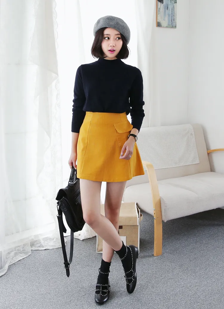 <font color=red><b>**雑誌Seventeen3月号掲載**</b></font>サイドポケットＡラインスカート・全5色 | DHOLIC | 詳細画像1