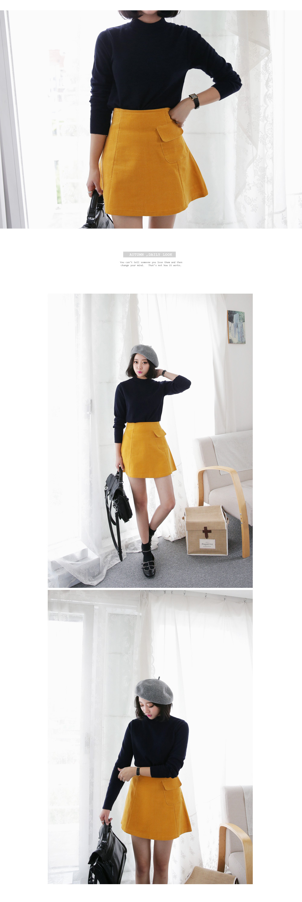 <font color=red><b>**雑誌Seventeen3月号掲載**</b></font>サイドポケットＡラインスカート・全5色 | DHOLIC | 詳細画像2