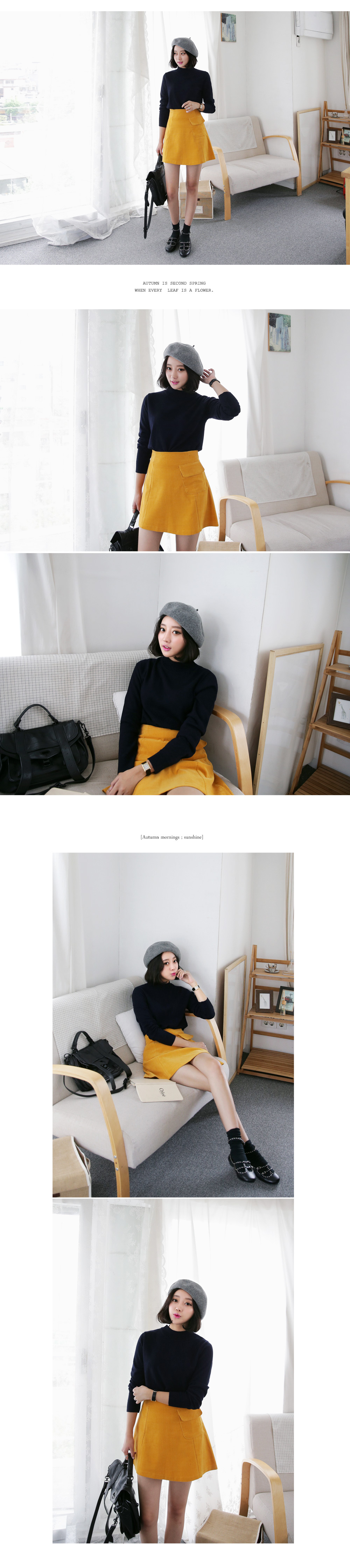 <font color=red><b>**雑誌Seventeen3月号掲載**</b></font>サイドポケットＡラインスカート・全5色 | DHOLIC | 詳細画像4