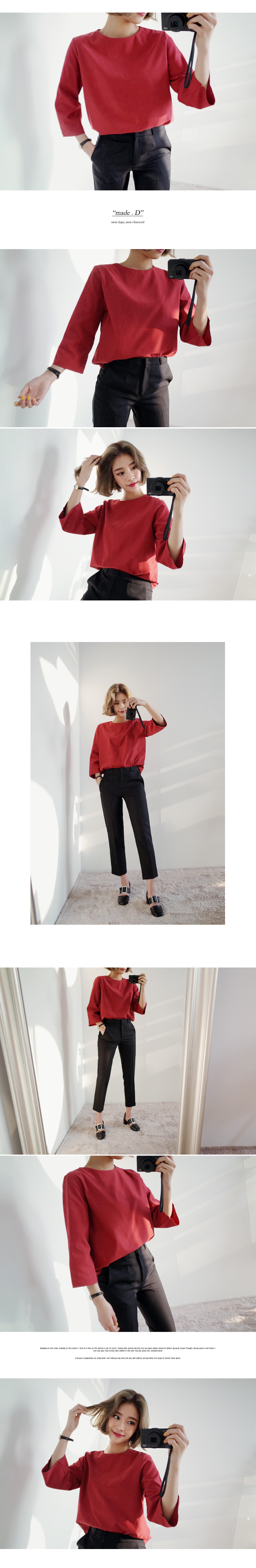 ワイドスリーブクルーネックブラウス・全3色 | DHOLIC | 詳細画像2