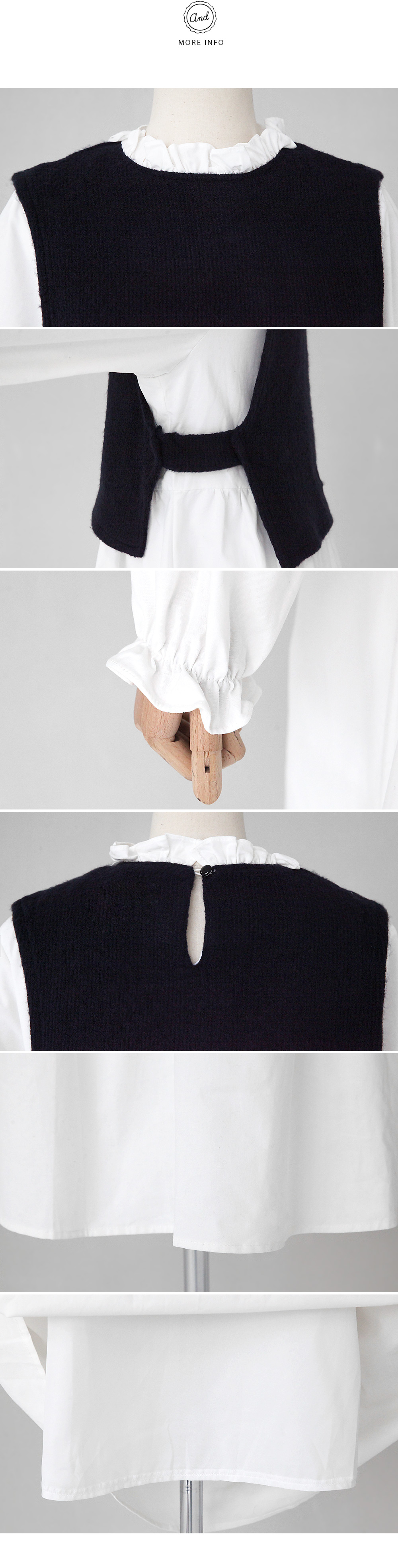 ニットベストレイヤードワンピース・全2色 | DHOLIC | 詳細画像7