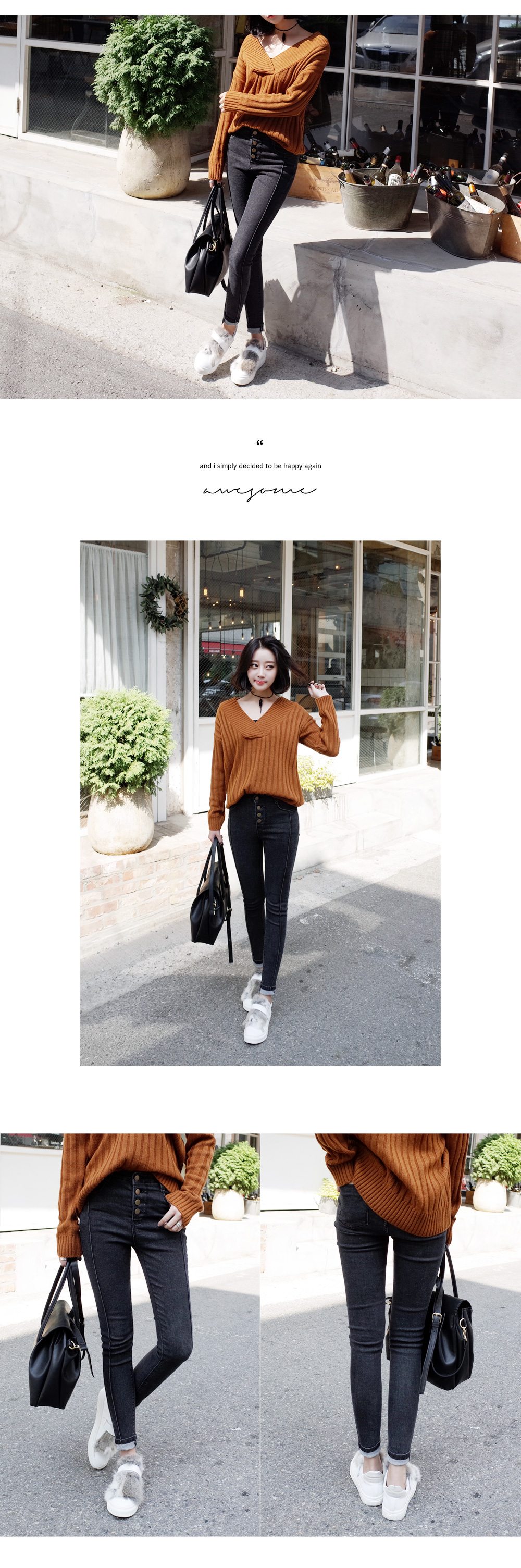 4ボタンハイウエストスキニーパンツ・全2色 | DHOLIC | 詳細画像4