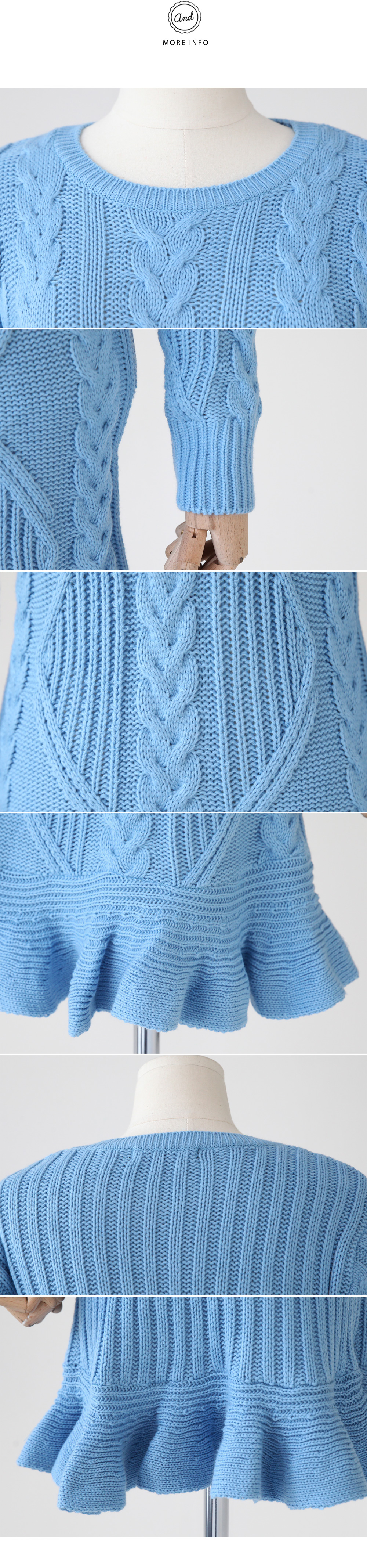 フリルヘムニットワンピース・全3色 | DHOLIC | 詳細画像9