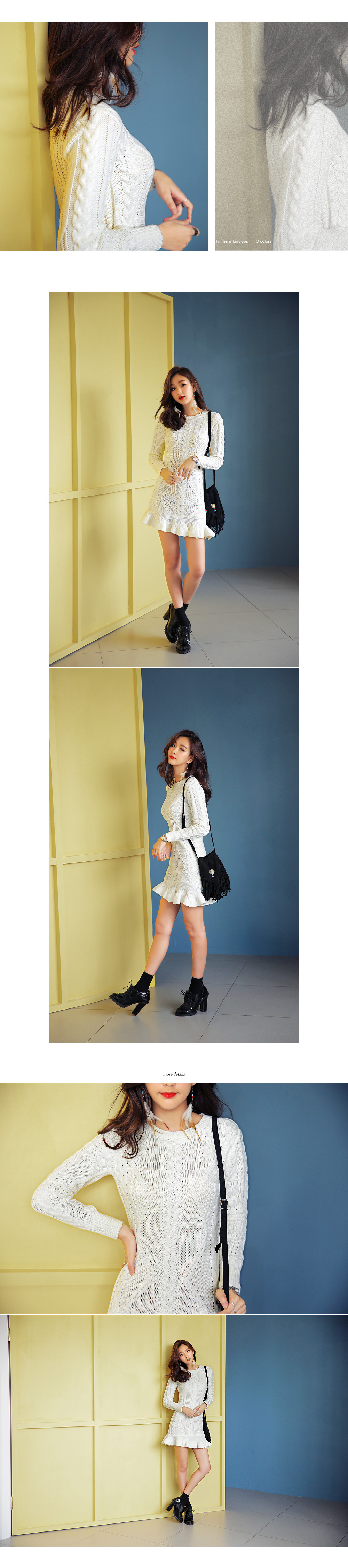フリルヘムニットワンピース・全3色 | DHOLIC | 詳細画像2