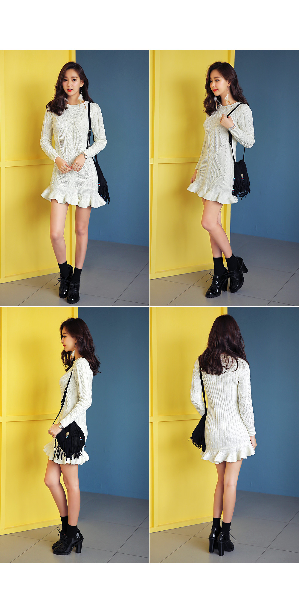 フリルヘムニットワンピース・全3色 | DHOLIC | 詳細画像8