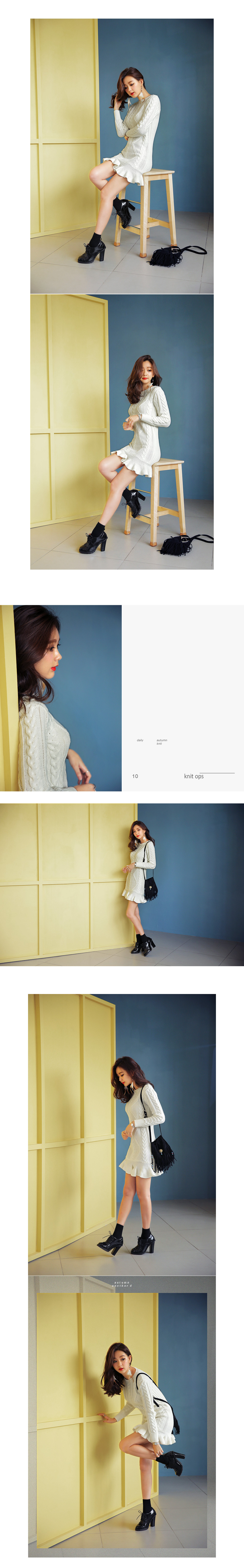 フリルヘムニットワンピース・全3色 | DHOLIC | 詳細画像4