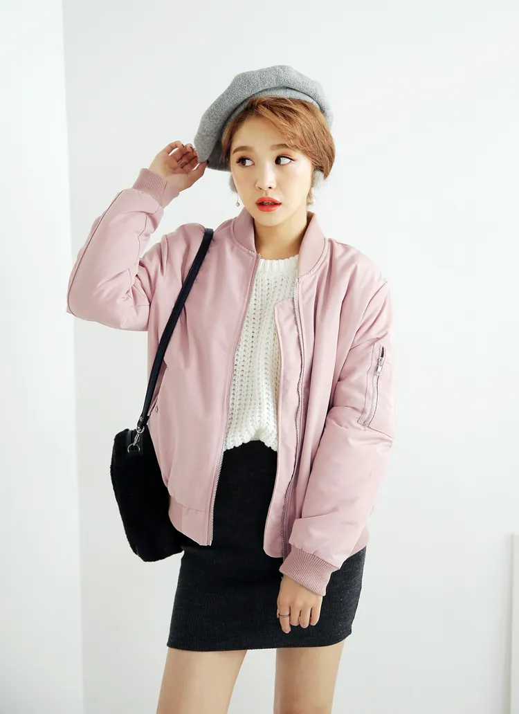 <font color=red><b>**雑誌mer6月号/non-no6月号掲載**</b></font>カジュアルMA-1ジャケット・全2色 | DHOLIC | 詳細画像1