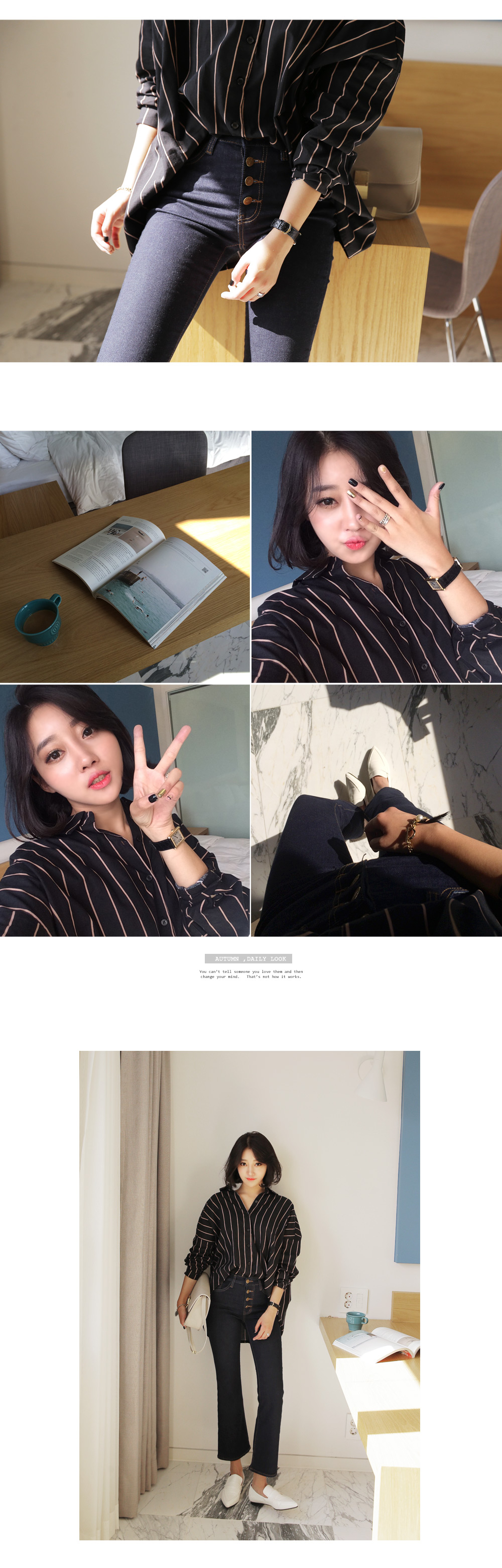 フロントボタンハイウエストブーツカットジーンズ・全1色 | DHOLIC | 詳細画像20