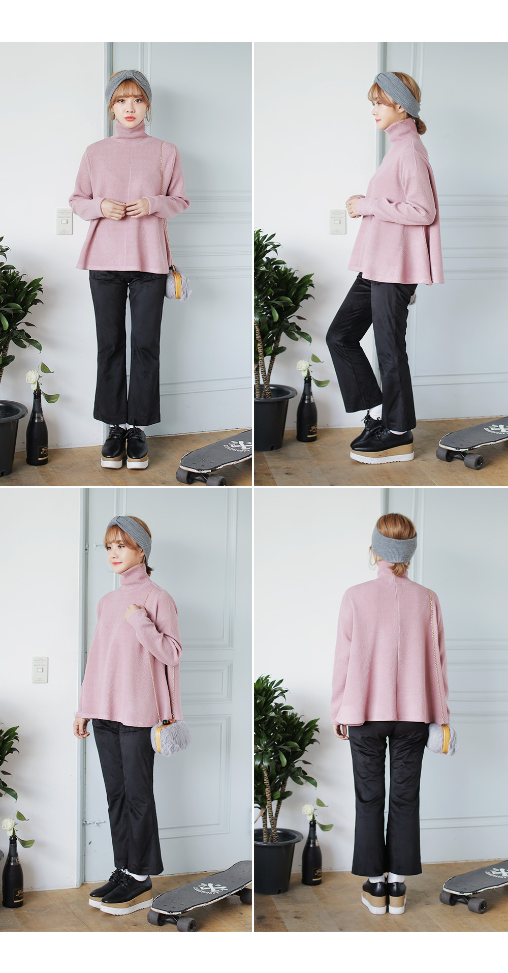 フレアヘムタートルネックリブニット・全4色 | DHOLIC | 詳細画像7