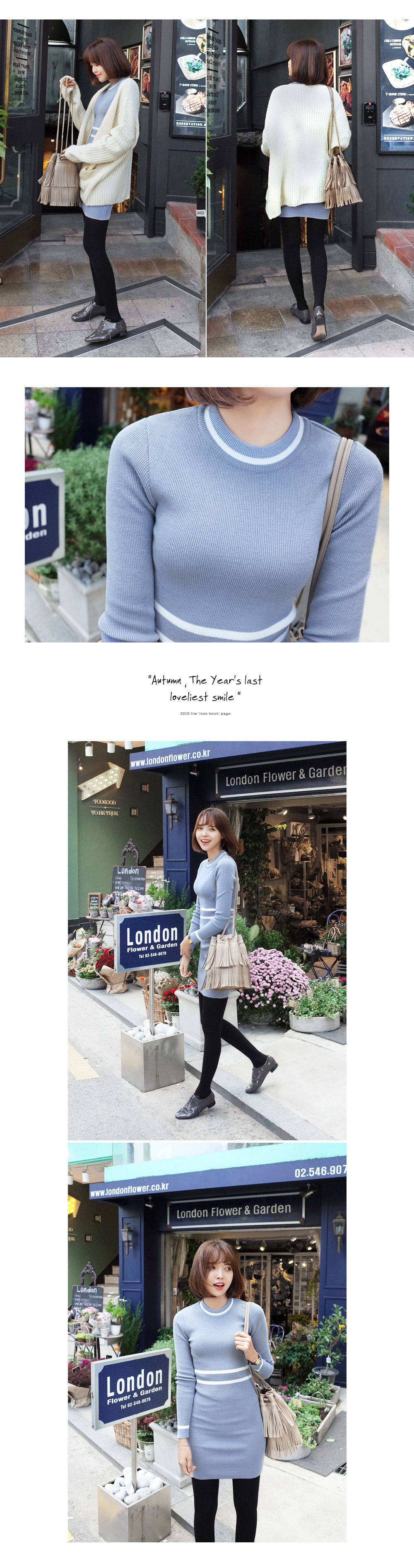 ウエストストライプタイトニットワンピース・全4色 | DHOLIC | 詳細画像5