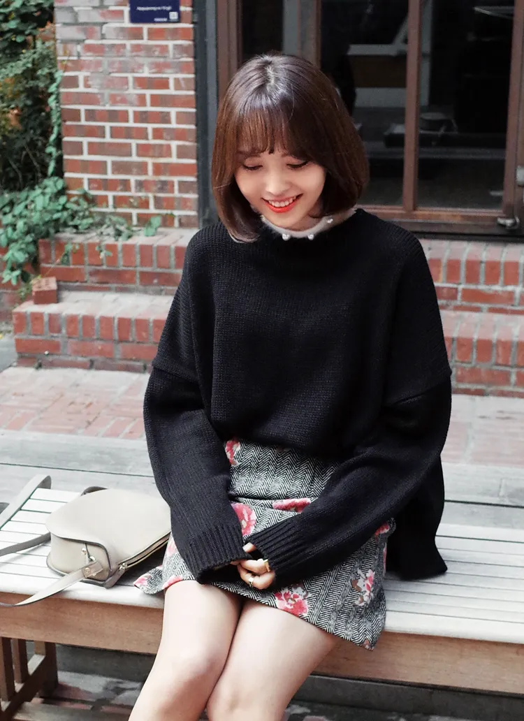 アンバランスルーズフィットニット・全6色 | DHOLIC | 詳細画像1