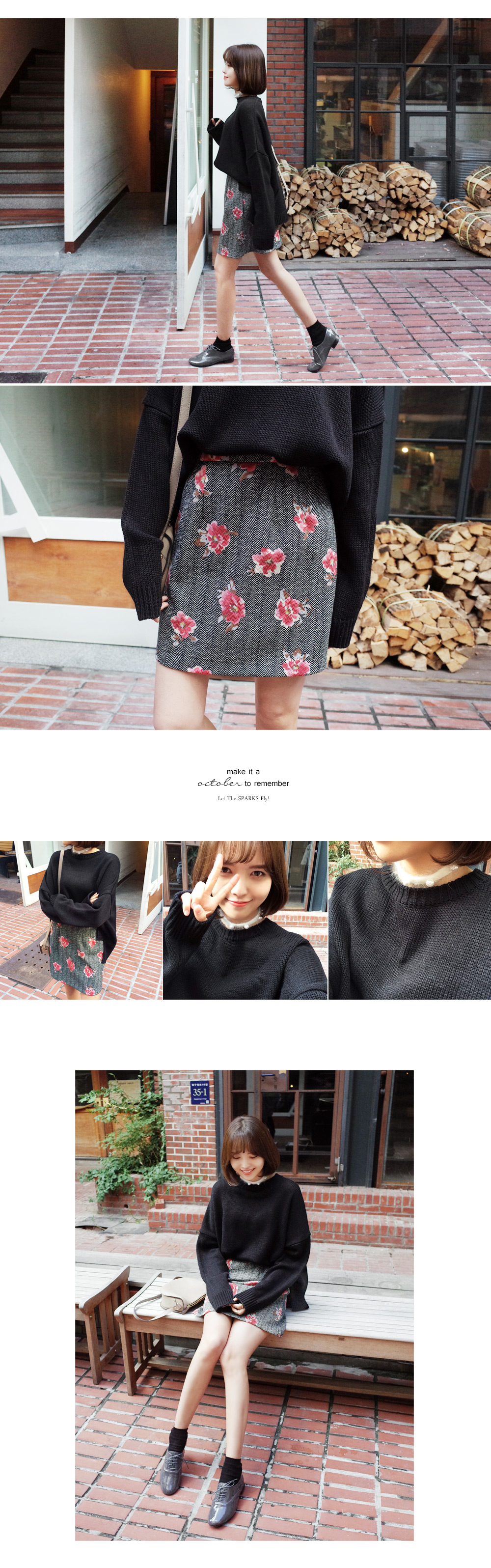 アンバランスルーズフィットニット・全6色 | DHOLIC | 詳細画像3