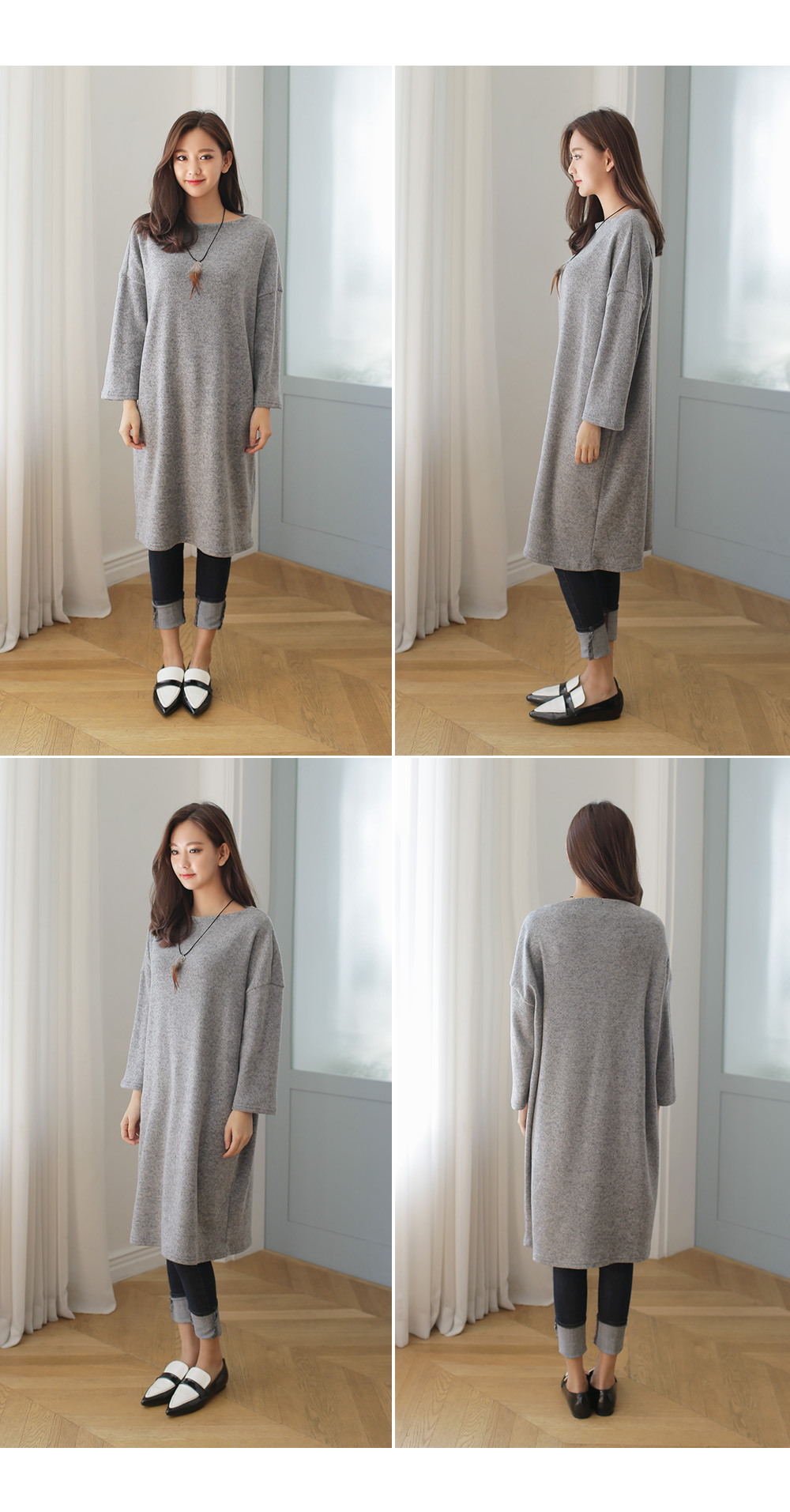 ボートネックオーバーシルエットワンピース・全4色 | DHOLIC | 詳細画像10